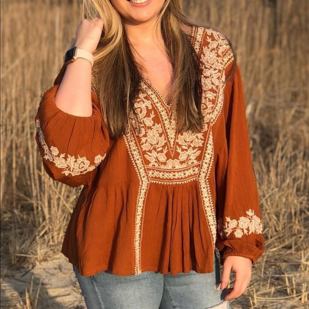 American Eagle flowy long sleeved top